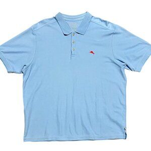 Tommy Bahama Light Blue Casual Polo Shirt , Men's 2XL